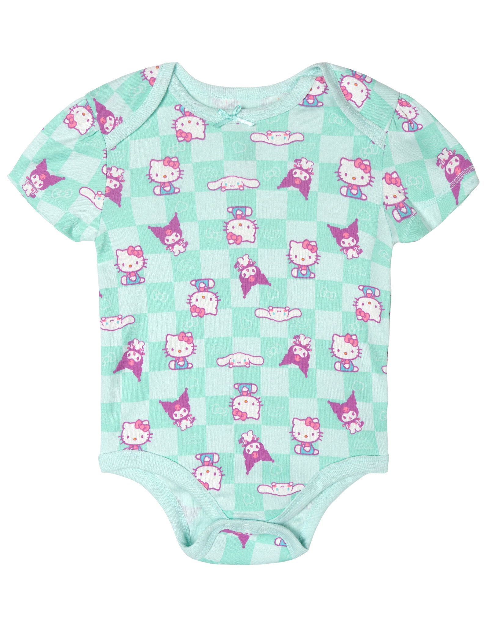 Hello Kitty Kuromi Cinnamoroll 5 Pack Bodysuits Newborn to Infant