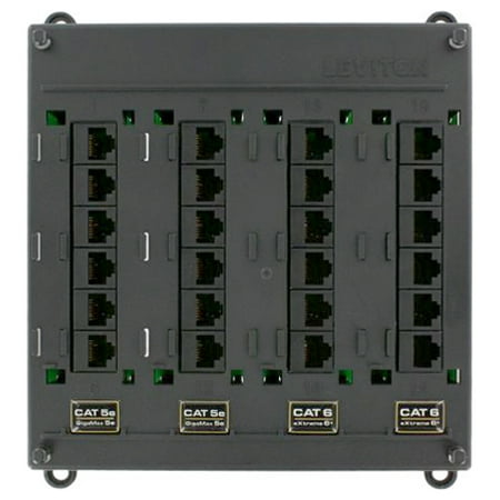 - Leviton Twist & Mount Patch Panel, 24-Port, Cat5e & Cat6 (476TM-654)