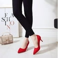 thumbnail image 4 of High Heels Pumps Closed Toe Heels Women's Pumps Stiletto Pointed Toe Dress Shoes Wedding Prom Bridal Work Office Bride Guest Trendy Dressy Fashion Pump Shoes, 4 of 5