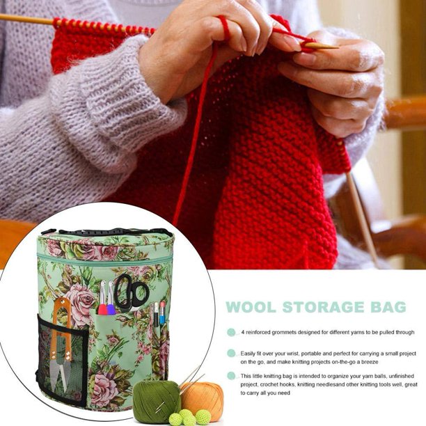 Cuadros Decorativos Bolsa de almacenamiento de agujas de tejer bolsa de hilo de Ehuebsd lana Cubo de agujas de coser de ganchillo organizador de almacenamiento de tejido envío directo