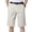 Beige, variant on Mens Dress Shorts Button Zipper Pocket Solid Casual Suit Style Commuter