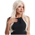 thumbnail image 3 of Eandarui Women's Anime Cosplay Wigs Long Curly Synthetic Hair Wig Halloween Party Costume Blonde One Size, 3 of 8