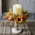 thumbnail image 6 of HomelyJoy Fall Home Decor Candle Holder, Warm Thanksgiving Centerpiece for Dinner Table with Pumpkins Berries and Maples, for Dining Room Desktop Mantel Indoor Decor, 6 of 9