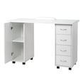 thumbnail image 3 of Double Edged Manicure Nail Table with Drawer White, 3 of 12