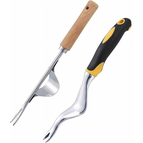Manual Weed Puller, Durable For Long Time Use Stainless Steel Manual Weed Puller, Easy Weed Removal Hand Weeder Tool For Garden Lawn Farm (2PCS)