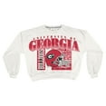 thumbnail image 2 of Women's Pressbox White Georgia Bulldogs Oversized Janice Retro Waist-Length Sweatshirt, 2 of 3