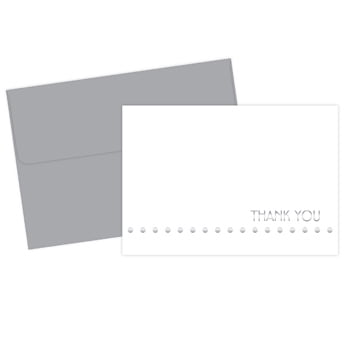 Silver Thank You Cards - 24ct