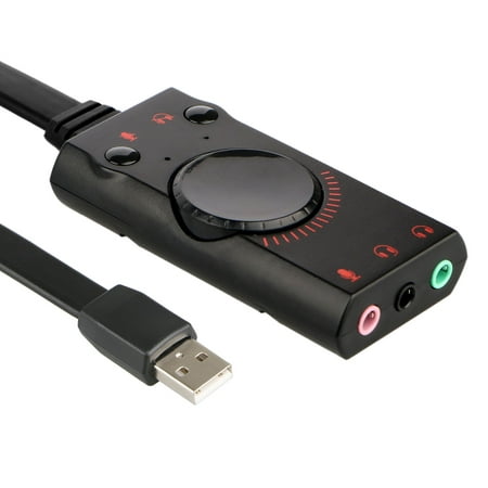 External USB Sound Card Adapter Mic Audio Card USB to 3.5mm Earphone (Best Expresscard Sound Card)