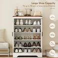 thumbnail image 4 of HOMCOM 5-Tier Shoe Cabinet for 15 Pairs, Farmhouse Shoe Rack, White, 4 of 10