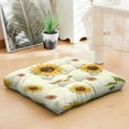thumbnail image 4 of Boho Sunflower Aesthetic Pillow&nbsp;– 22x22 Inch Boho Cushion, Earthy Tones, Supportive for Back Pain Relief, 4 of 7