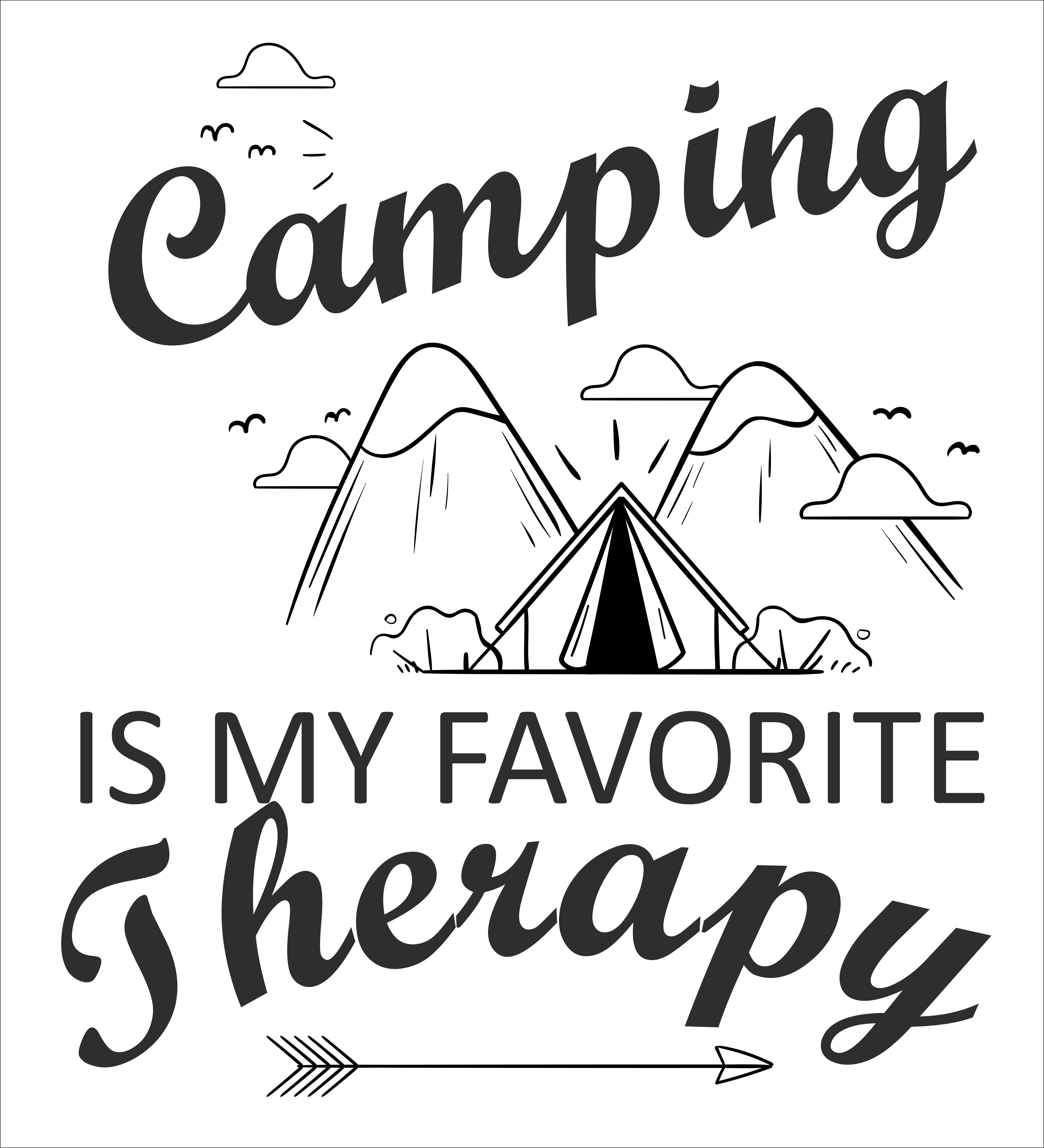 Camping Is My Favorite Therapy | DIY Vinyl Camping Quotes ...