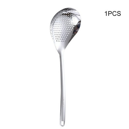 

Kitchen Skimmer Spoon for Cooking Stainless Steel Slotted Spoon with Hang Hole for Filtering Skimming Frying Strainer