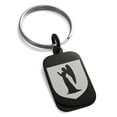 thumbnail image 1 of Stainless Steel Angel Divinity Coat of Arms Shield Engraved Small Rectangle Dog Tag Charm Keychain Keyring, 1 of 1