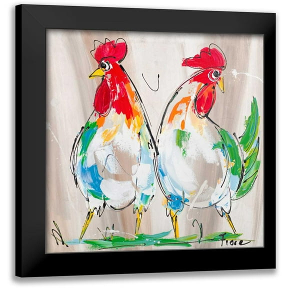 Fiore, Art 12x12 Black Modern Framed Museum Art Print Titled - Me and my brother