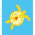 thumbnail image 3 of Summer Duvet Cover Set, Love Lettering on a Turtle Ocean Animals Vacation Sunbathing Relaxation, Decorative 3 Piece Bedding Set with 2 Pillow Shams, Calking Size, Mustard and Sky Blue, by Ambesonne, 3 of 3
