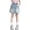 j33-Blue, variant on LIIPEE Girls Denim Skirt Casual Summer Heart Embroidery Raw Edge Elastic Waist Skirts With Pockets Kids Fashion Versatile Loose Cute Daily Skorts,7-8 Years