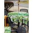 thumbnail image 4 of Outdoor Tablecloth with Umbrella Hole and Zipper, St. Patrick's Day Square Table Cloth 60x60 Inch Waterproof Tablecloth, Green Shamrocks Truck Country Buffalo Plaid Picnic Table Cover for Patio, 4 of 7