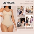 thumbnail image 4 of Lilvigor Shapewear for Women Tummy Control Full Bust Body Shaper Bodysuit Butt Lifter Thigh Slimmer for Daily, 4 of 6