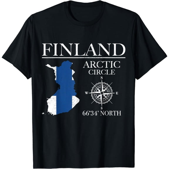 Finland Arctic Circle Souvenir Finnish T-Shirt mens t shirt，black，women，funny，misfits，men，journey，t-shirt