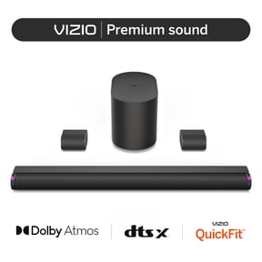 Open Box VIZIO SL512X-0806 Elevate SE 5.1.2 Soundbar, Wireless Subwoofer, Surround Sound w/ Dolby Atmos and DTS:X - Black