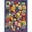 Red, variant on Joyful Faces Red 5 ft.4 in. x 7 ft.8 in. Oval  WearOn Nylon Machine Tufted- Cut Pile Just for Kids Rug