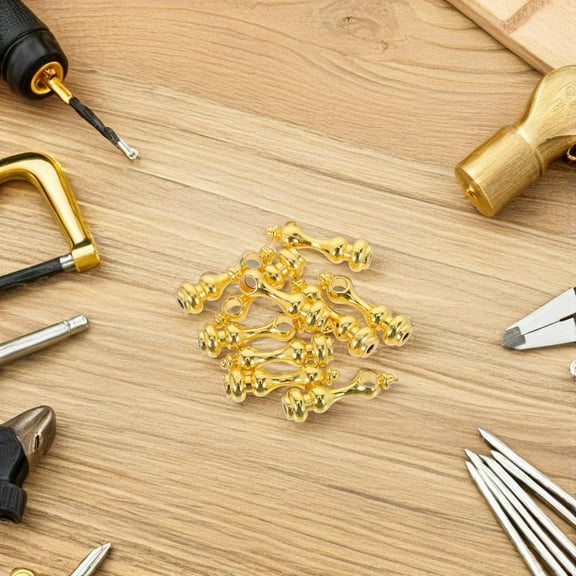 HONMEET Golden Metal Balusters for Glass Railing Connectors, Sturdy for Staircase and Deck