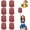 Colorful+Red, variant on 8 Pcs Cheerleading poms,pom poms Cheerleading with Finger for Rooters Cheering Squad Team Spirit Sports (Colorful+Gold)