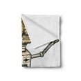 thumbnail image 2 of Fantasy Soft Flannel Fleece Throw Blanket, Hand Drawn Theme of Robot Sketch Humor Character Illustration, Cozy Plush for Indoor and Outdoor Use, 70" x 90", Pale Orange Black Grey, by Ambesonne, 2 of 6