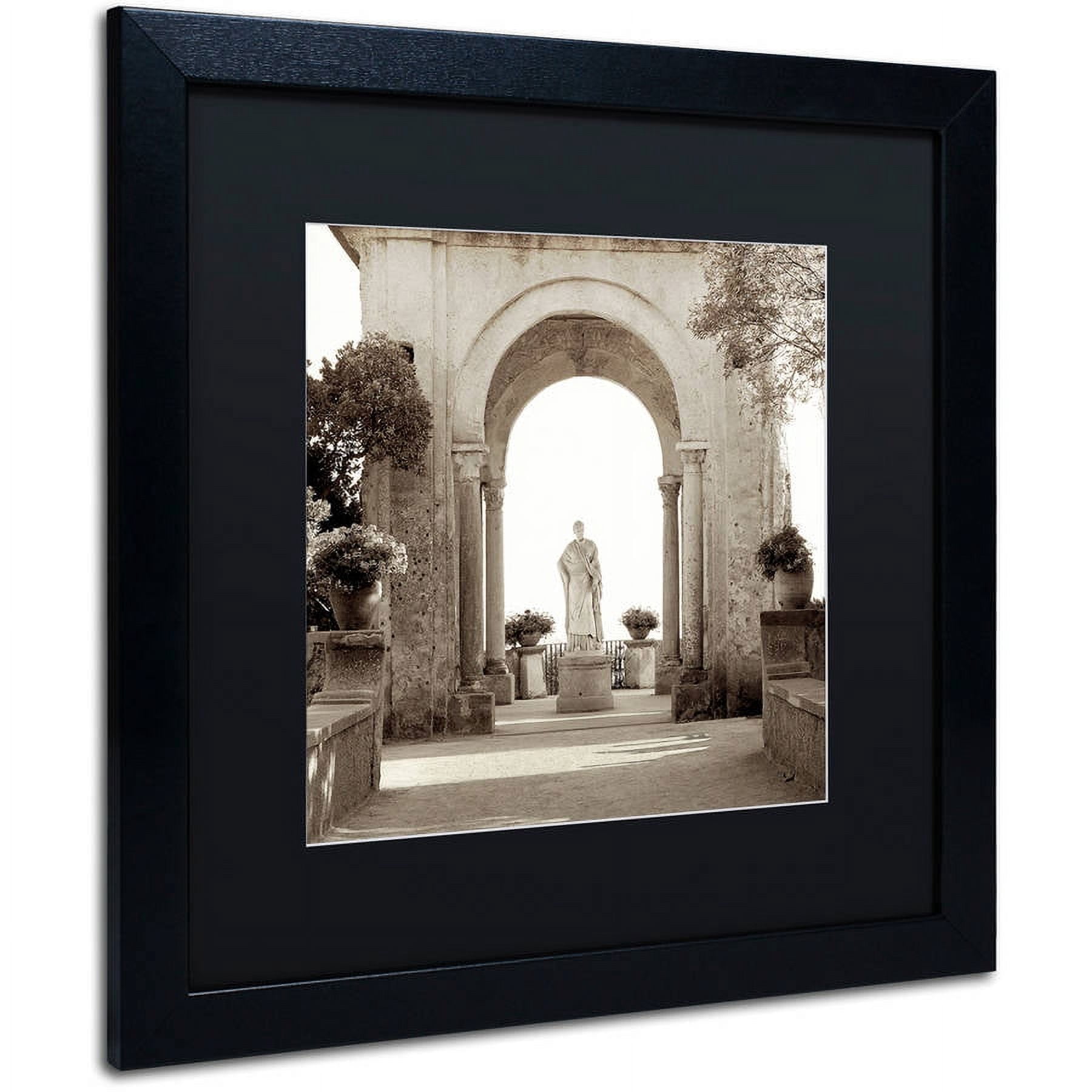 Trademark Fine Art "Giardini Italiano VIII" Canvas Art by Alan Blaustein, Black Matte, Black Frame