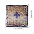 thumbnail image 2 of REORIAFEE Headscarf Women's Like Silk Satin Scarf for Hair Wrapping at Night Scarf for Sleeping 90CM Silk Square Scarf Hand Flower Turban Shawl Scarf Navy One Size, 2 of 5