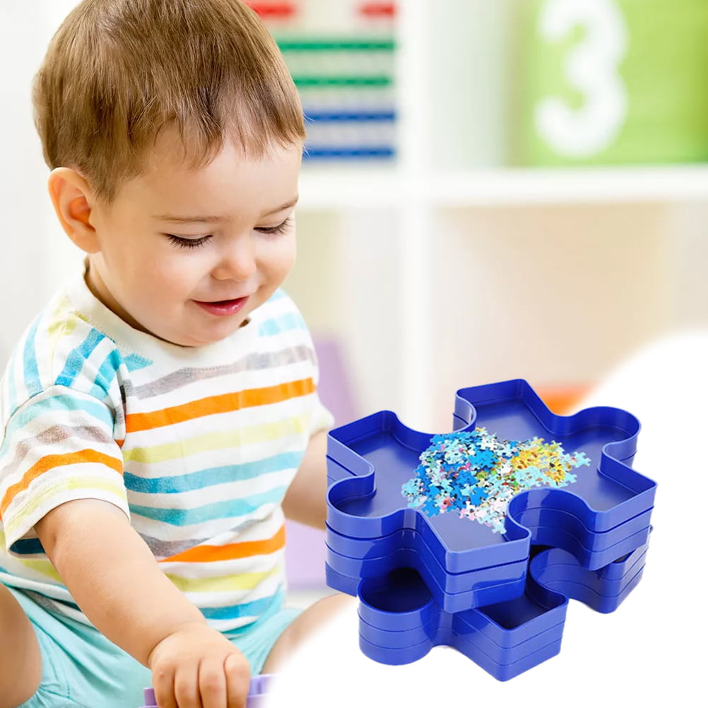 Stackable Plastic Jigsaw Puzzle Jigsaw Puzzle Sorting Storage