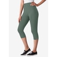 thumbnail image 2 of Woman Within Plus Size Stretch-Cotton Knit Pull-On Capri Leggings, 2 of 6