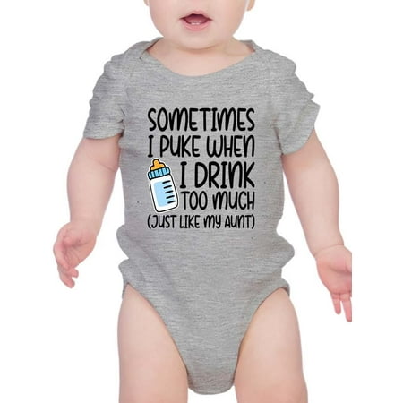 

Sometimes I Puke When I Drink Bodysuit Infant -Smartprints Designs 24 Months