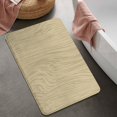 thumbnail image 2 of 20x32 Inch Ultra Soft Faux Bath Mat Non Slip Absorbent Microfiber Bathroom Rug, Wood Print, 2 of 5