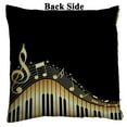 thumbnail image 2 of GCKG Musical Notes With Piano Reversible Mermaid Sequin Pillow Case Home Decor Cushion Cover 16x16 inches, 2 of 3