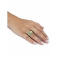 thumbnail image 3 of PalmBeach Jewelry Viennese Turquoise or Genuine Green Jade Striped Ring Band Yellow Gold, 3 of 5