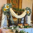 thumbnail image 4 of Yellow Artificial Wedding Arch Flowers Swag Set of 5 for DIY Wedding Welcome Ceremony Sign Backdrop Sweetheart Table Chair Home Decoration - Style:Style 4, 4 of 5