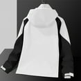 thumbnail image 6 of Kmdttou Men's Rain Jacket Waterproof with Hooded Hiking Coat Lightweight Windbreaker Thermal Hiking Coats White 4XL, 6 of 8