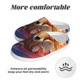 thumbnail image 6 of Lsque Color Splash Fox Portrait Pattern Womens Comfort Cotton on Scuff With Memory Foam and Anti-skid Sole Slipper-46/47, 6 of 7