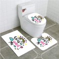 thumbnail image 1 of ABPHQTO Cita inspiradora de tú y yo Nubes de arco iris y corazones Amor Romance Doodle Juego de alfombras de baño de 3 piezas Alfombra de baño Alfombra de contorno y tapa de inodoro, 1 of 2