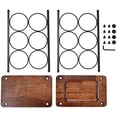 thumbnail image 6 of Countertop Wine Rack, Wood Wine Bottle Holder, Perfect for Home Decor & Kitchen Storage Rack, Bar, Cellar, Cabinet, Pantry, etc (Hold 6 Bottles)$$Home Decor, Kitchen, & Other, 6 of 7