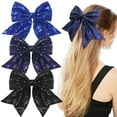 thumbnail image 3 of LShunze Glitter hair Bows clips for girl MultiColor Sparkly Sequins hair bows Alligator Clips for Baby Girls Teens Toddlers, 3 of 8