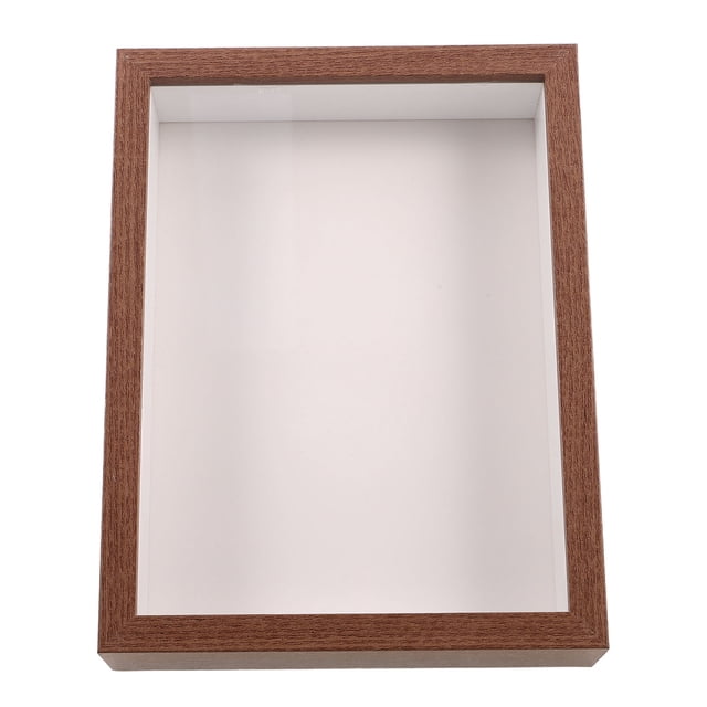 OULII Wooden Photo Frame Stand Insect Specimen Showcase Flower Display Case Rustic Craft Frame For Home Decor