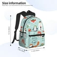 thumbnail image 4 of Daiia Christmas Winter Animals School Backpack for Men Women, Unisex Large Waterproof Bookbag Schoolbag Casual Daypack for High School/College/Teens/Travel/Work Black, 4 of 8
