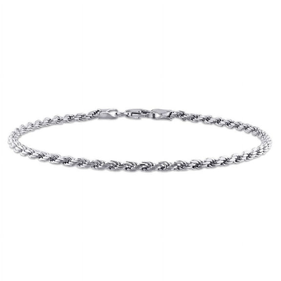 AMOUR 2.2mm Rope Chain Bracelet In Sterling Silver, 7.5 In