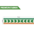thumbnail image 2 of St. Patricks Day Table Runner Shamrock Green and Orange Stripe Table Decorations Holiday Spring Kitchen Dining Home Party Supply 13x72 Inch, 2 of 5
