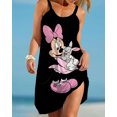 thumbnail image 1 of Vestido bohemio con estampado de dibujos animados de Disney para mujer, vestidos sin mangas con cuello en V, dobladillo suelto de verano, Vestido de playa elegante, 1 of 5