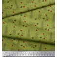 thumbnail image 3 of Soimoi Green polyester Crepe Fabric Rocket & You Are My Everything Text Printed Fabric 1 Yard 52 Inch Wide, 3 of 3