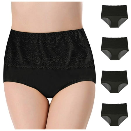 

RPVATI Women Plus Size Full Coverage Brief High Waisted Underwear for Women Comfort Panties Stretch Seamless Underwear