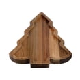 thumbnail image 4 of DOLITY Christmas Wooden Serving Tray Dessert Plates for Centerpiece Kitchen Parties Christmas Tree, 4 of 9